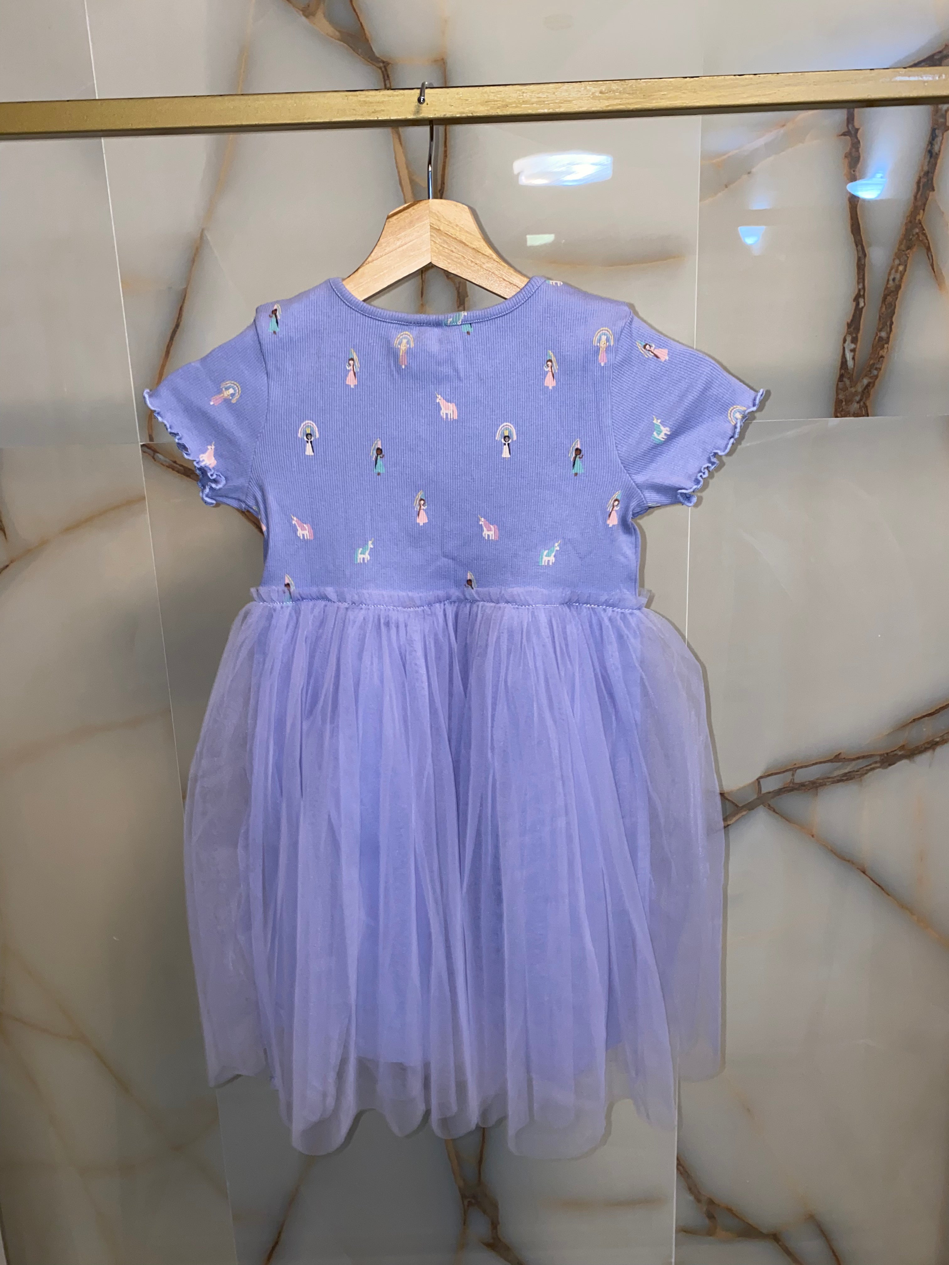 TR5407 - Kids Tutu Skirt Dress-blue princess