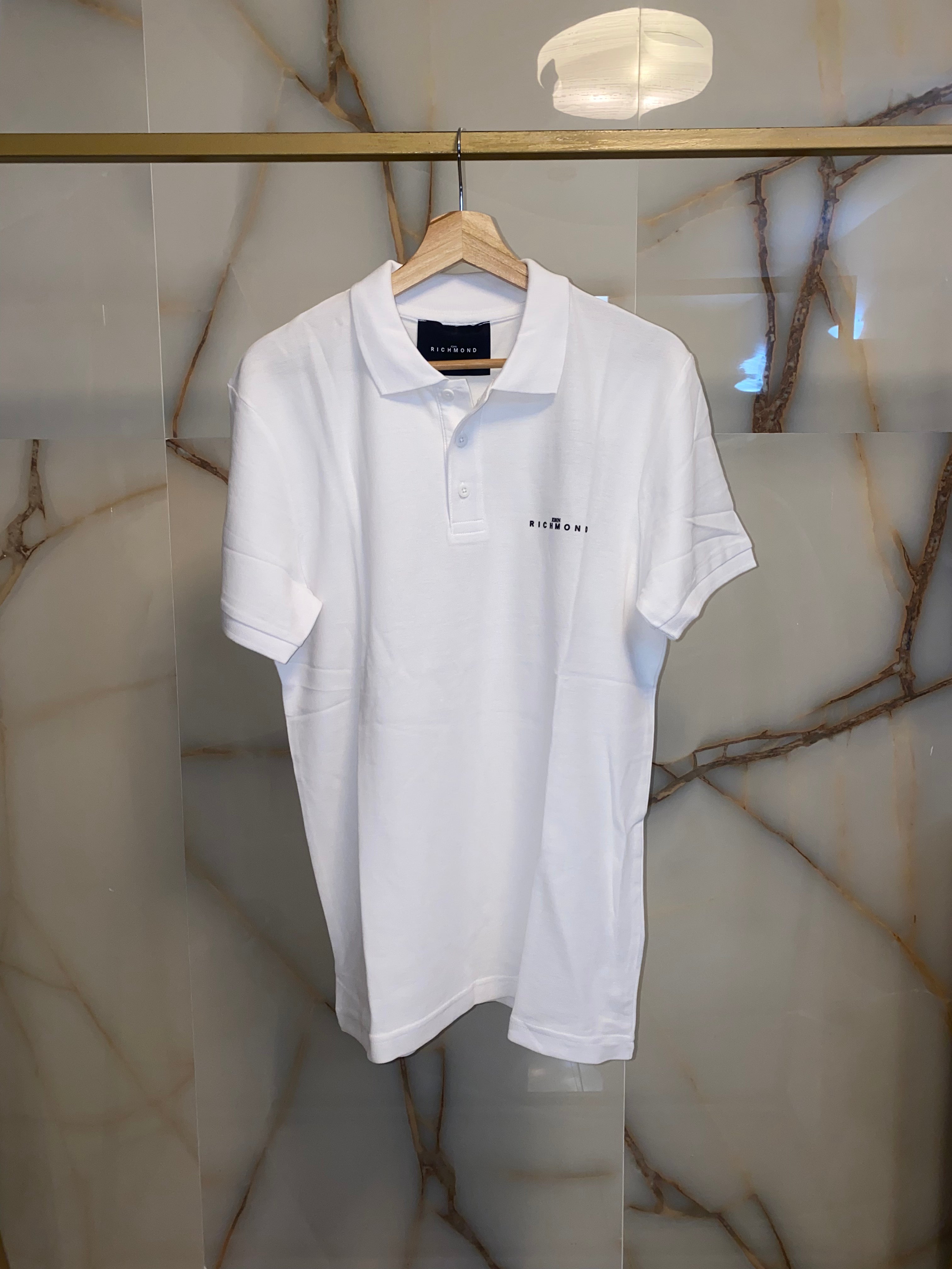 TR2432 - JOHN RICHMOND White Pique Polo Shirt